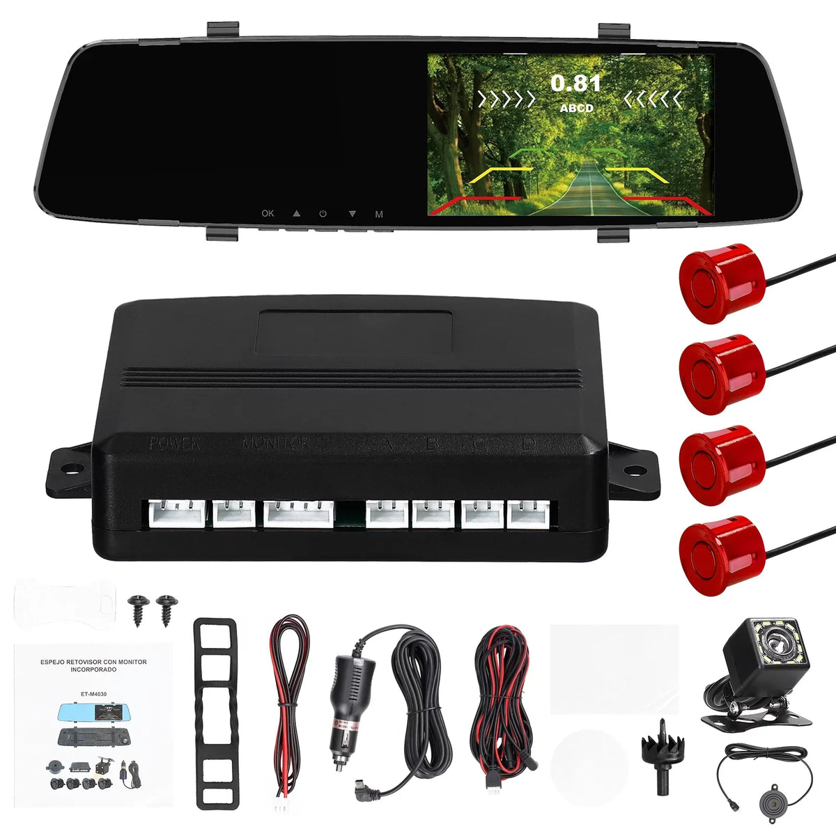 Dual Inch Rear Dash Dual Dazzduo Radars Cam Dash Dash 1080P Support Camera Reverse DVR Reco Rear Apexeon Inch Screen Camera Dash Camera,Camera 4.3 Rear 4.3