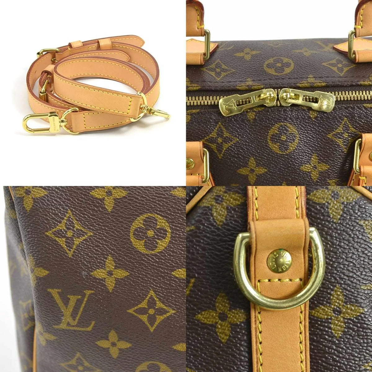 30 M40391 (Good) Crossbody Pre-Owned Bag Handbag Brown Shoulder Canvas Women's Speedy Monogram Bandouliere