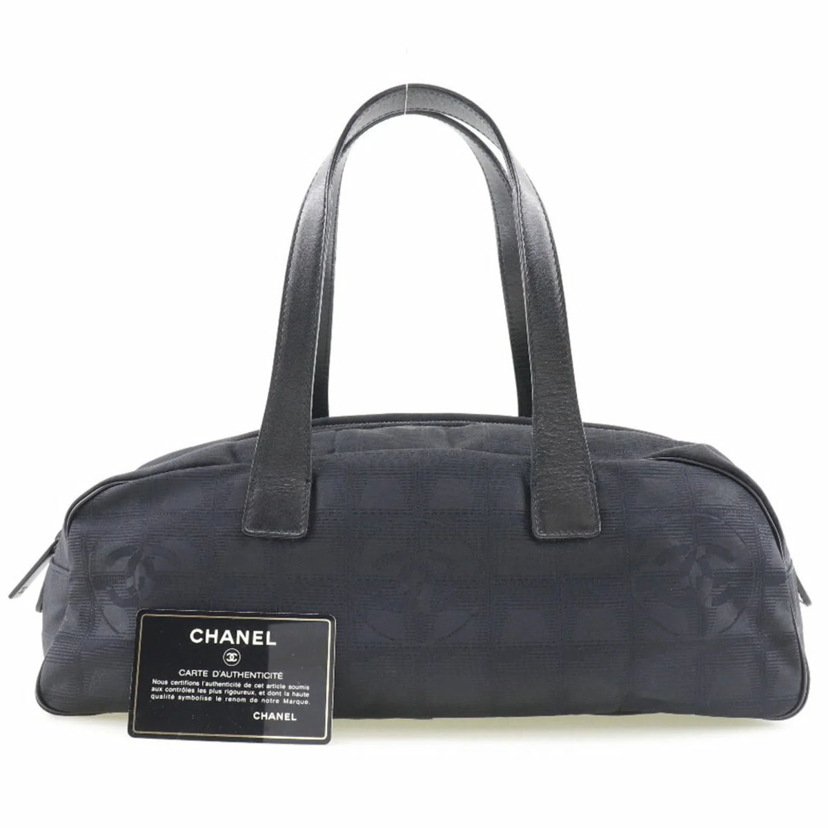 Boston A15828 Handbag Ladies Line Used New Authenticated Canvas Travel Nylon Black Mini