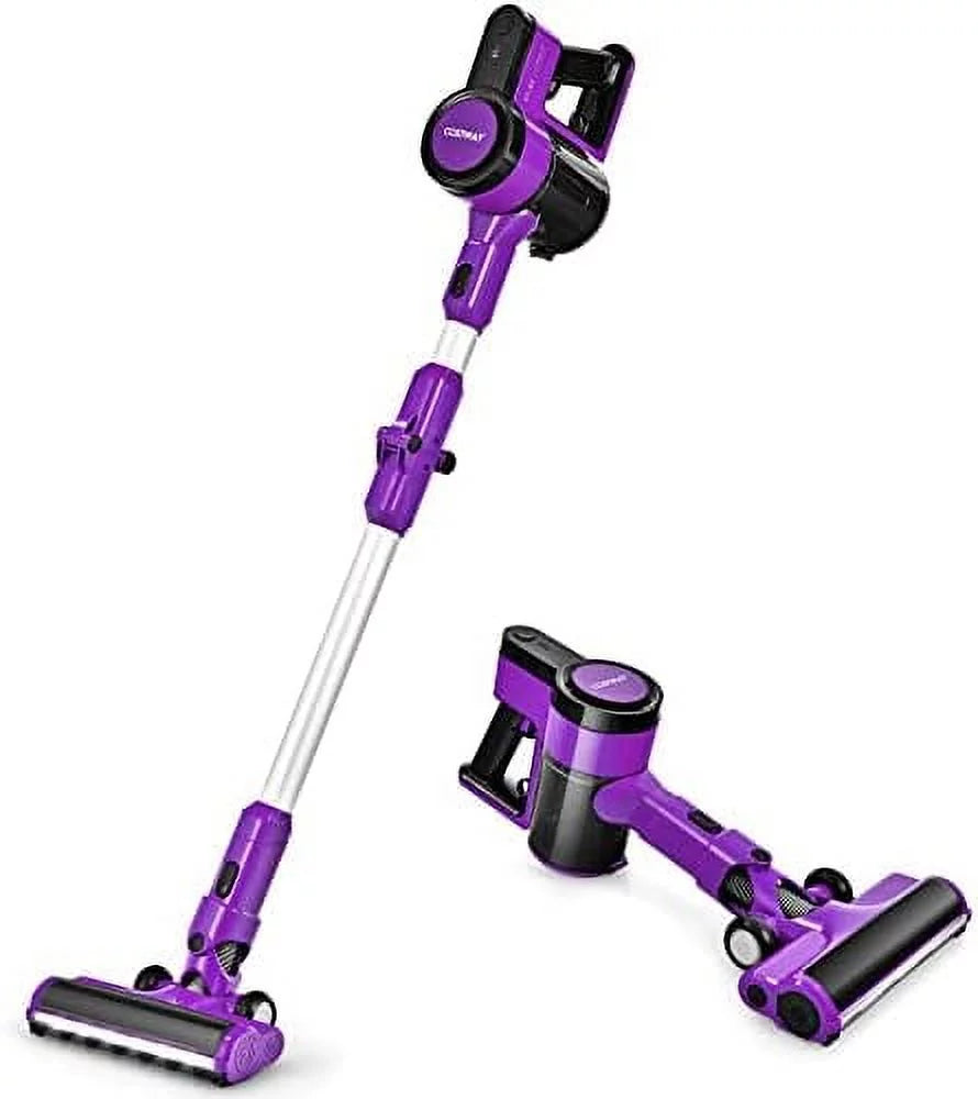 For Vacuum With Vacuum Handheld 3-In-1 Cordless Stick Cleaner, Floor Hard (Purple) 2000Mah Runtime Lightweight Hair, Vacuum Wall-Mounted Battery, Carpet Pet Rechargeable & 45-Minute & Car,