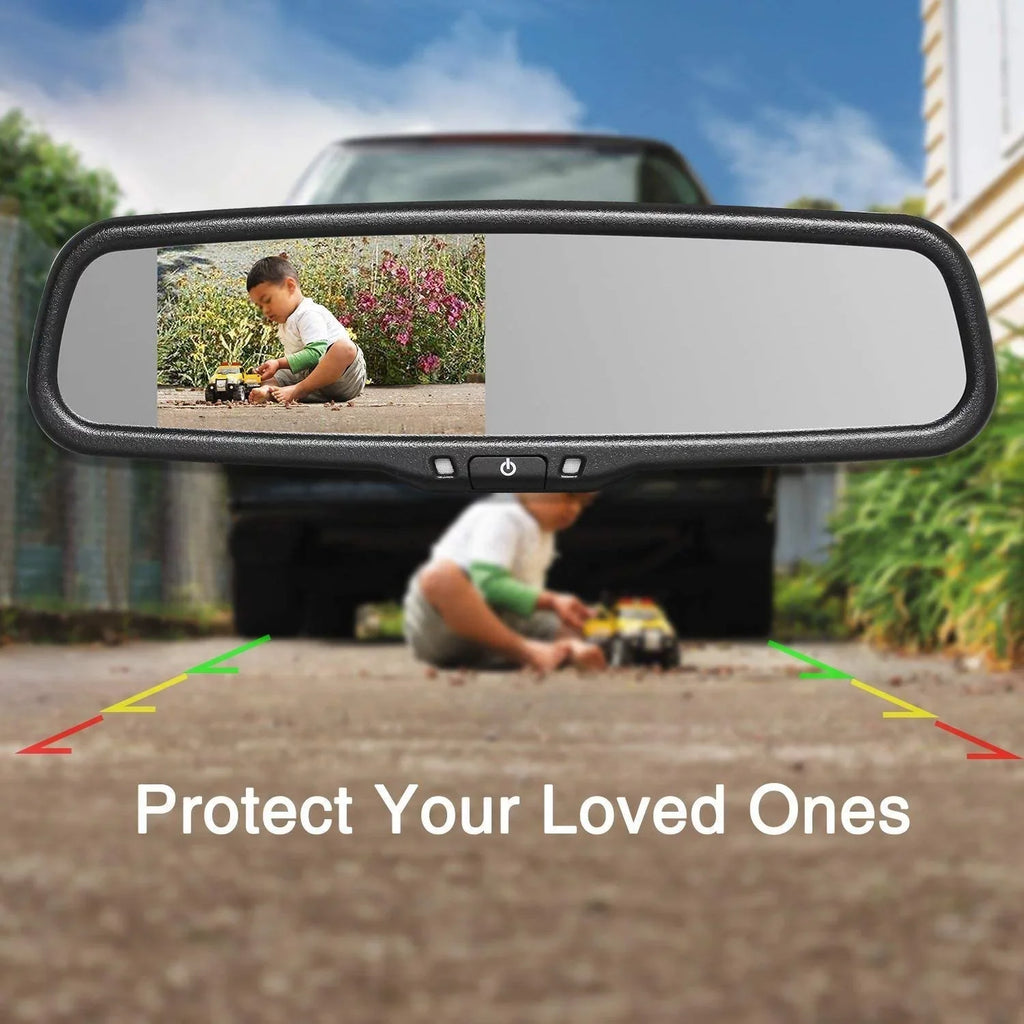 System IP OEM Camera for Back 68 Rear Reversing with Up (T2 Night Back & Monitor AUTO-VOX Camera, View Car ) Vision Mirror Parking 4.3”LCD Up Waterproof