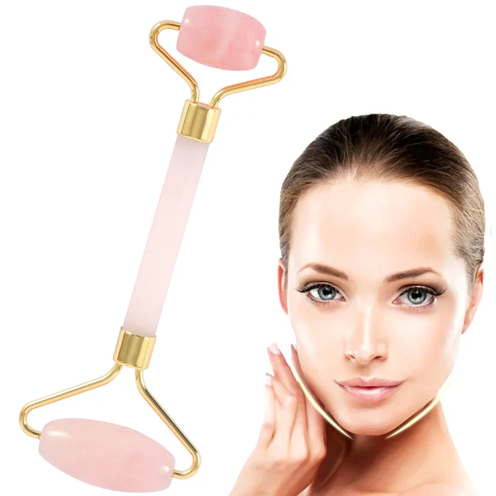 Roller, Quartz and Body Fine Sha for Relieve Jade Facial Face Beauty Relaxing Roller Massager and Eyes, Face, Muscle Roller, Tools, Wrinkles Skin Rose Lines Neck, Gua Care