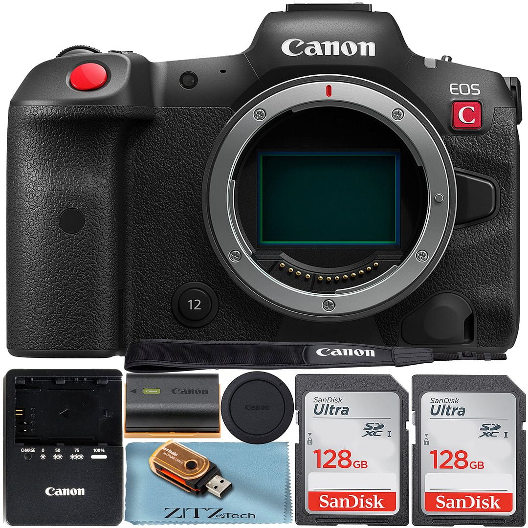 (Body + 2 with Accessory Pack C SanDisk 128GB Canon R5 Card Cinema Bundle ZeeTech Memory Mirrorless Only) EOS Camera