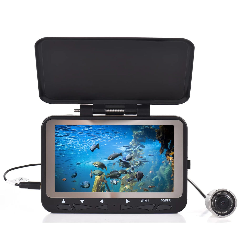 Fishing 15M/30M Fishing Ice Underwater for Vision 1200TVL Camera Fish Camera LCD Boat Night IR 4.3'' 8PCS Dcenta Finder LED