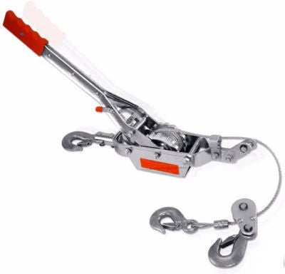 Puller Cable Winch 3 Hook Pull Tool Come Ton Hoist Power Comealong 4 Hand Along