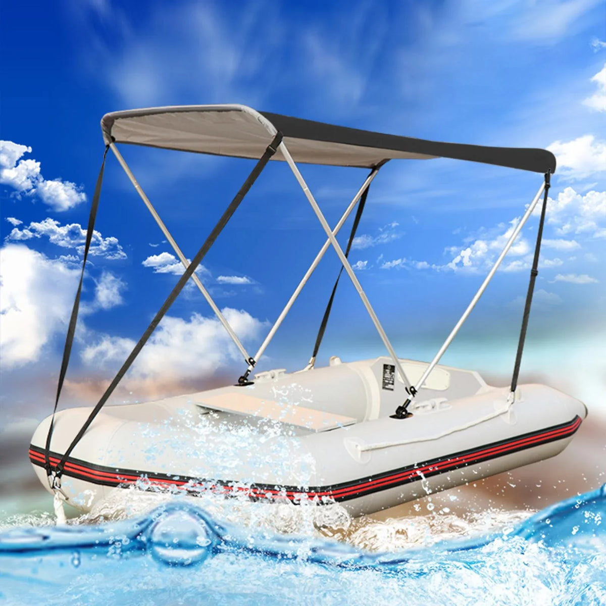 Protection Top Cover Inflatable Bimini Shade Boat Canopy Sun Sun