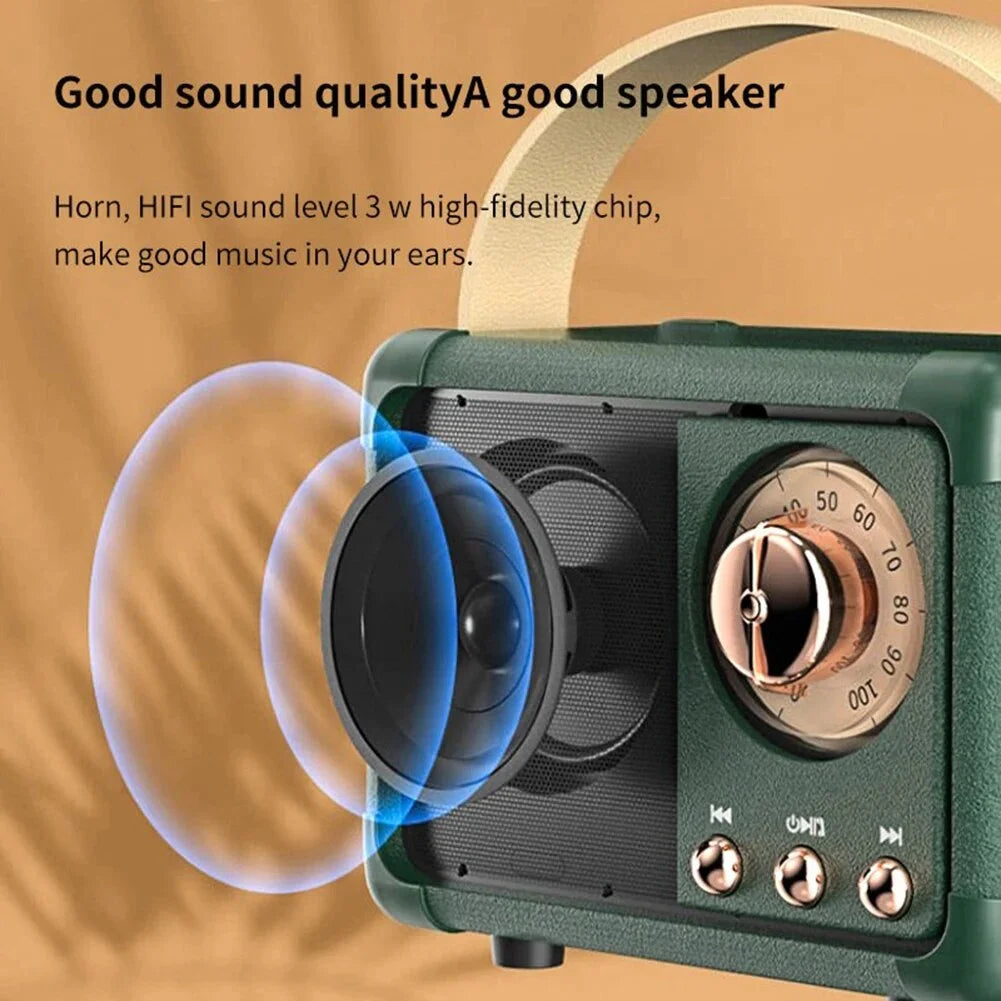 Cute Subwoofer Mini Card Music Retro Portable Radio Creative High Smart exterior grade Wireless Box Speaker