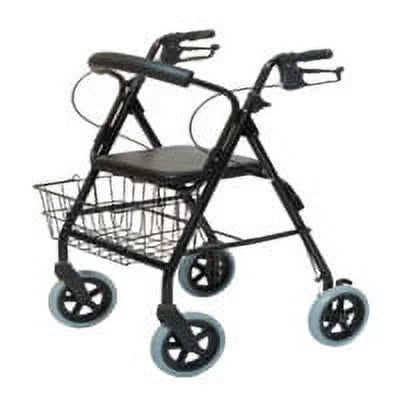 8" Four-Wheel Lumex Rollator with Walkabout Wheels Contour Deluxe