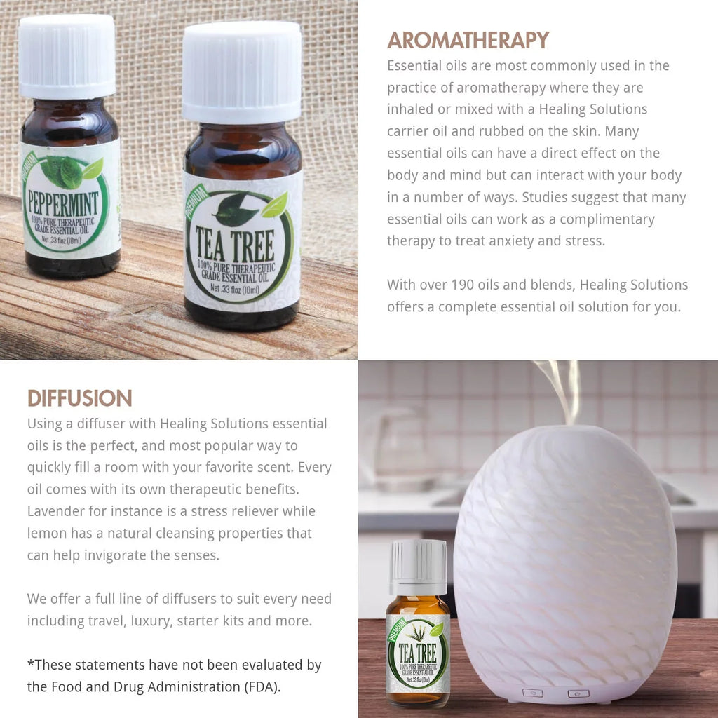 Oil Essential Solutions Oil Tea Tree 60ml/2oz Best - Grade - (60ml) Therapeutic Pure, 100% Healing