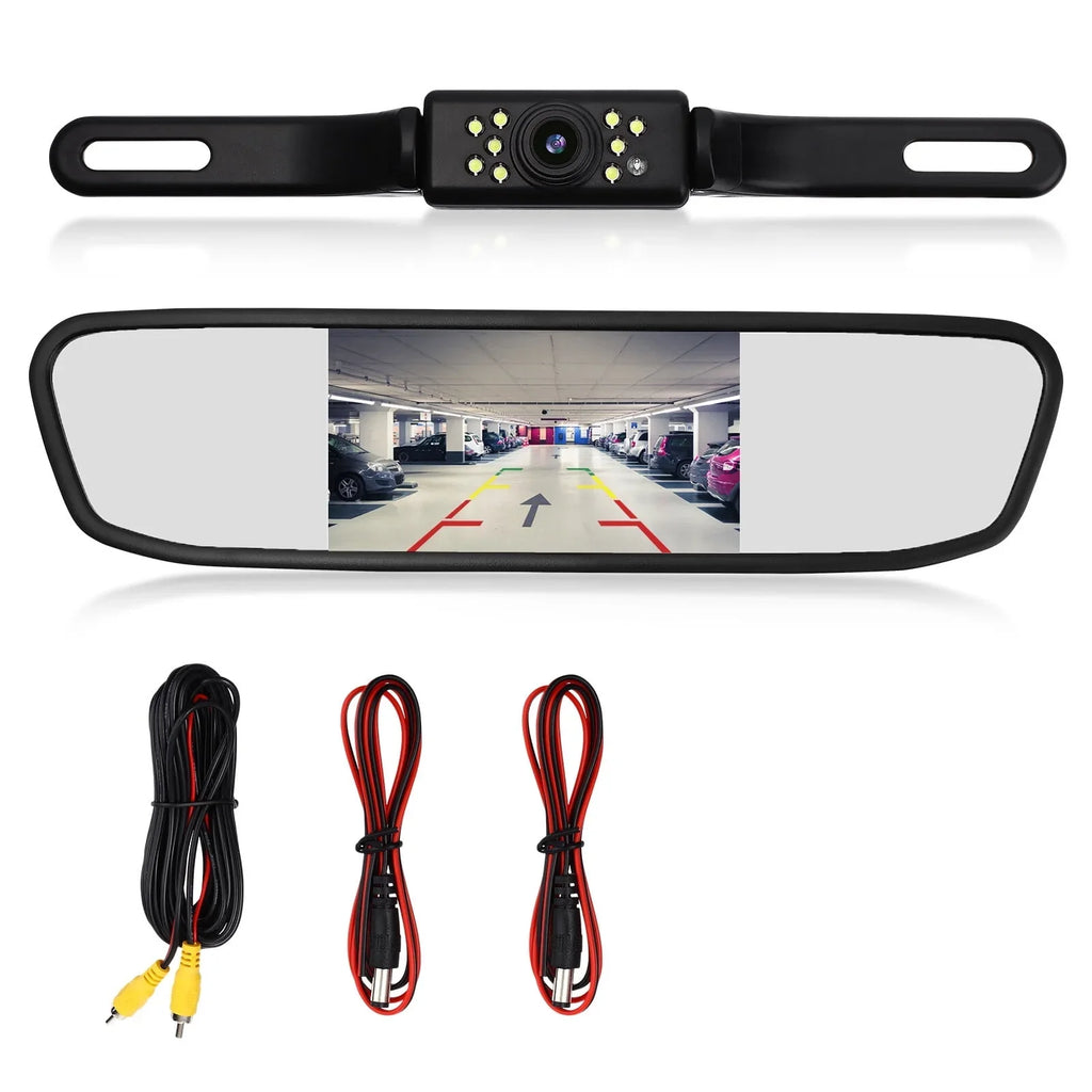 Camera,Vehicles Cheefull Rear 4.3" Vision Camera Night Car Cam Driving View System Reverse Backup Mirror Parking
