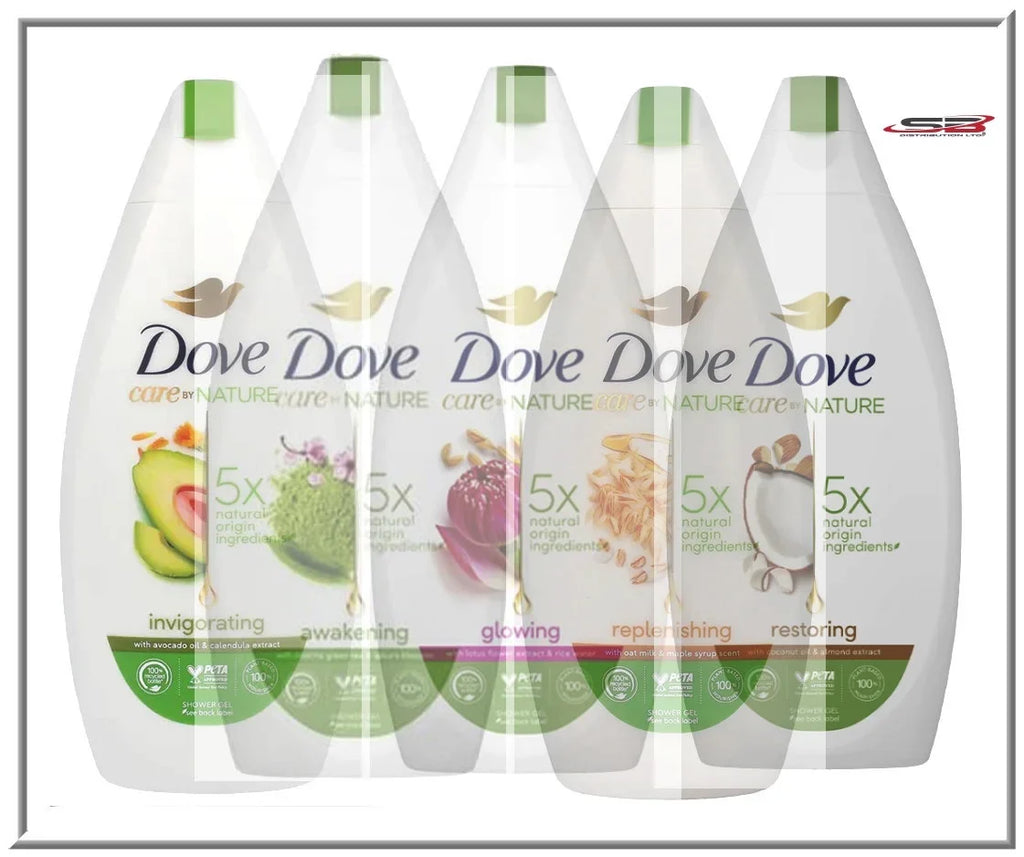 BODY REP ASSORT DOVE AWA GLO EACH SCENTS WASH (5PK) 5 RES" OZ "INV 400ML/13.5