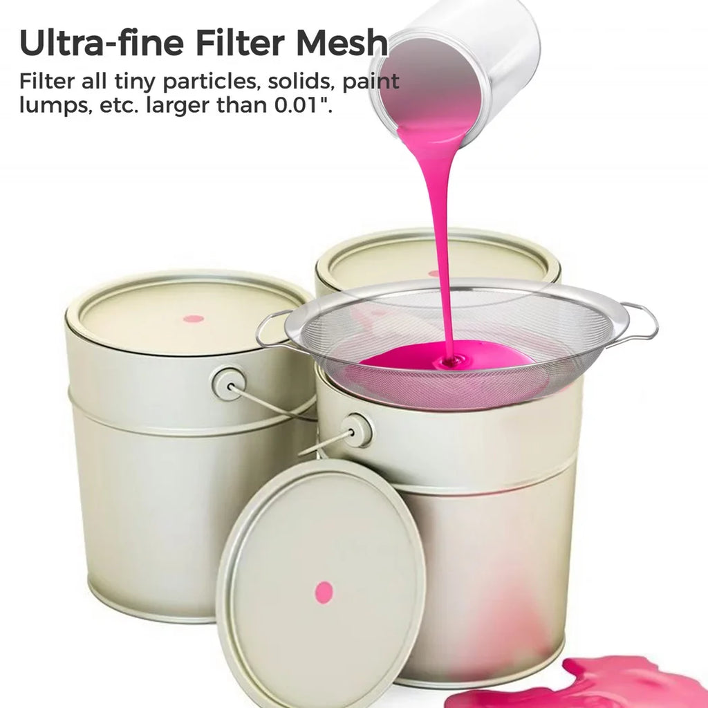 Paint, for Strainers, Paint Seeds 5 11.4” 2PCS 250μm Ink, Buckets, Paint Filters Strainer Gallon Mesh Ultra Filters Stainless Steel Impurity Latex, for Fine Meshes, Honey, Tiny Paint