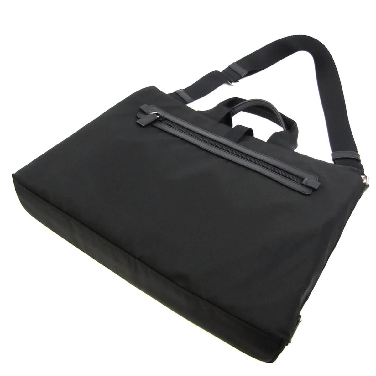 Prada Women,Men Leather,Nylon Pre-Owned (Good) Shoulder Bag Black