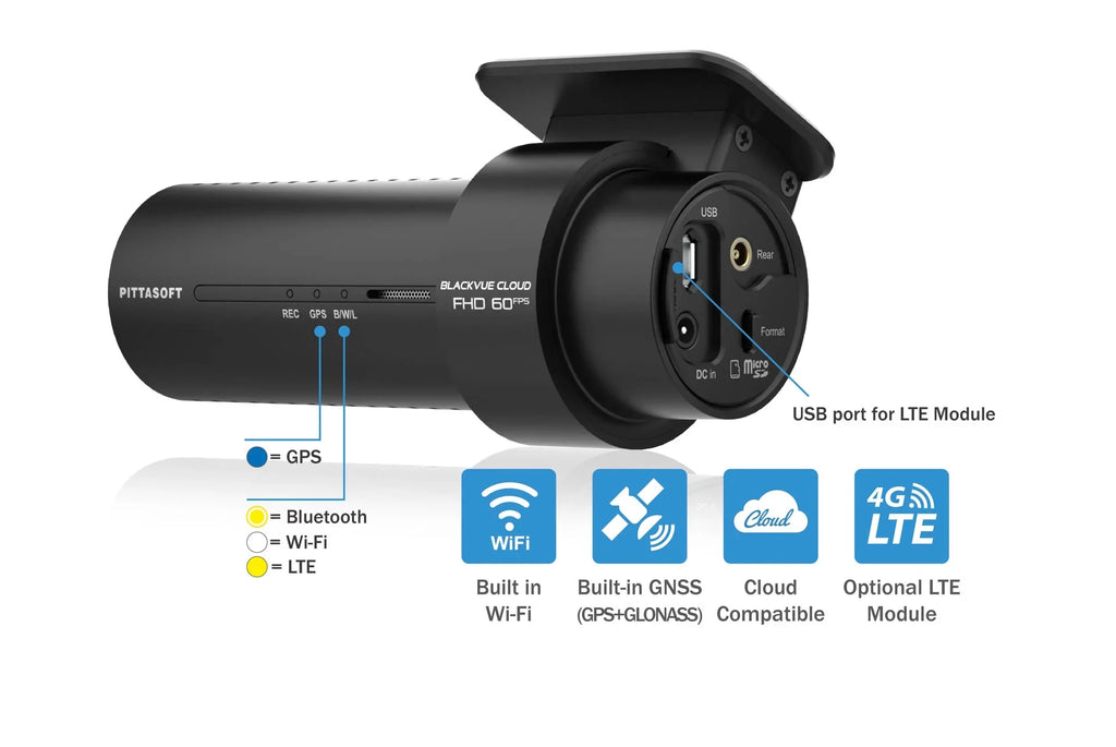 Card | Waterproof 1080p WiFi DR770X-2CH-TRUCK 60FPS Exterior Dash Front With Cloud-Ready 256GB BlackVue + & Cam GPS