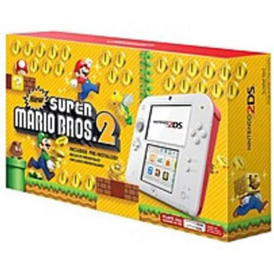 New 2DS Nintendo (Refurbished) 2 w/ Mario Bros. Restored Super Scarlet FTRSWADC - Edition