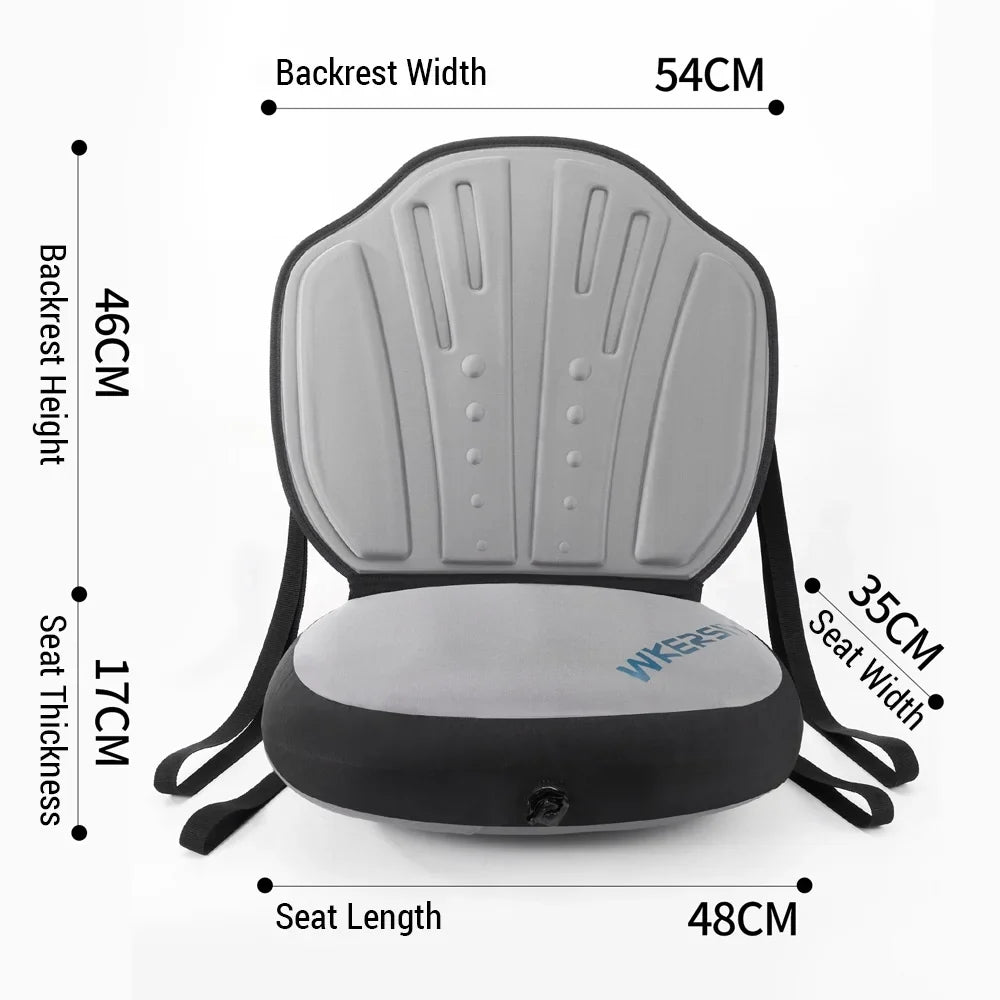 Board Seat Back Detachable Support Kayak Comfortable Kayaking Accessory Adjustable Inflatable Seat with WKERSIY Paddle