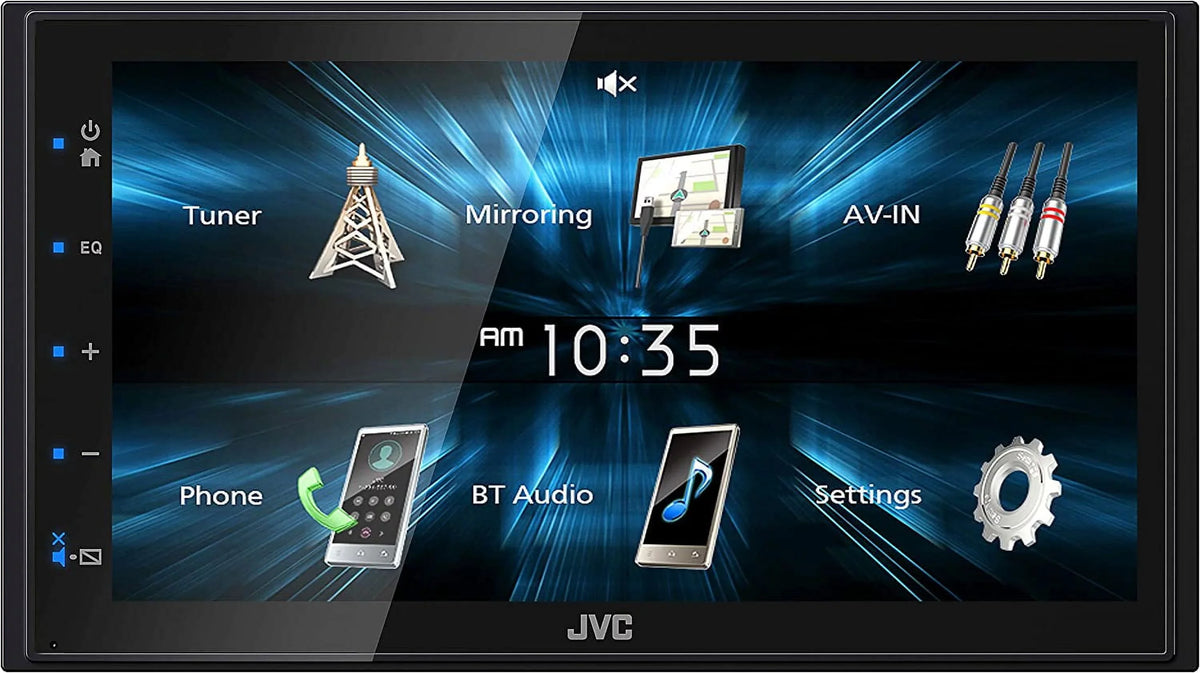 MP3 Display Bluetooth EQ Double KW-M150BT JVC Receiver with Port 13-Band USB 6.75" Player Car Radio Touchscreen AM/FM DIN Stereo