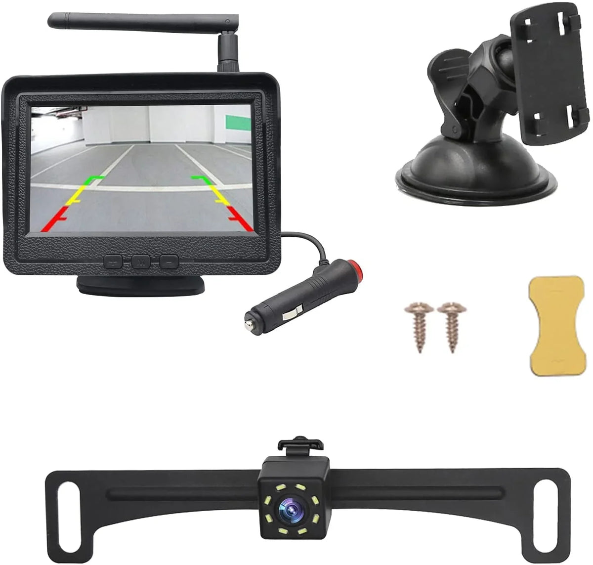 LCD Camera for RV Wireless 170 View Rear Car, Truck, for 4.3"" Night B-Qtech Vision Monitor Waterproof with Backup Camera