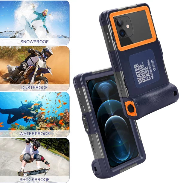 Swimming And Professional Underwater Inch LCD Waterproof Protective Eluga Case with 6.9 [15m/50ft] Panasonic Snorkeling Up Phones Photo UrbanX Lanyard Housing for all to A2 Video Surfing Diving