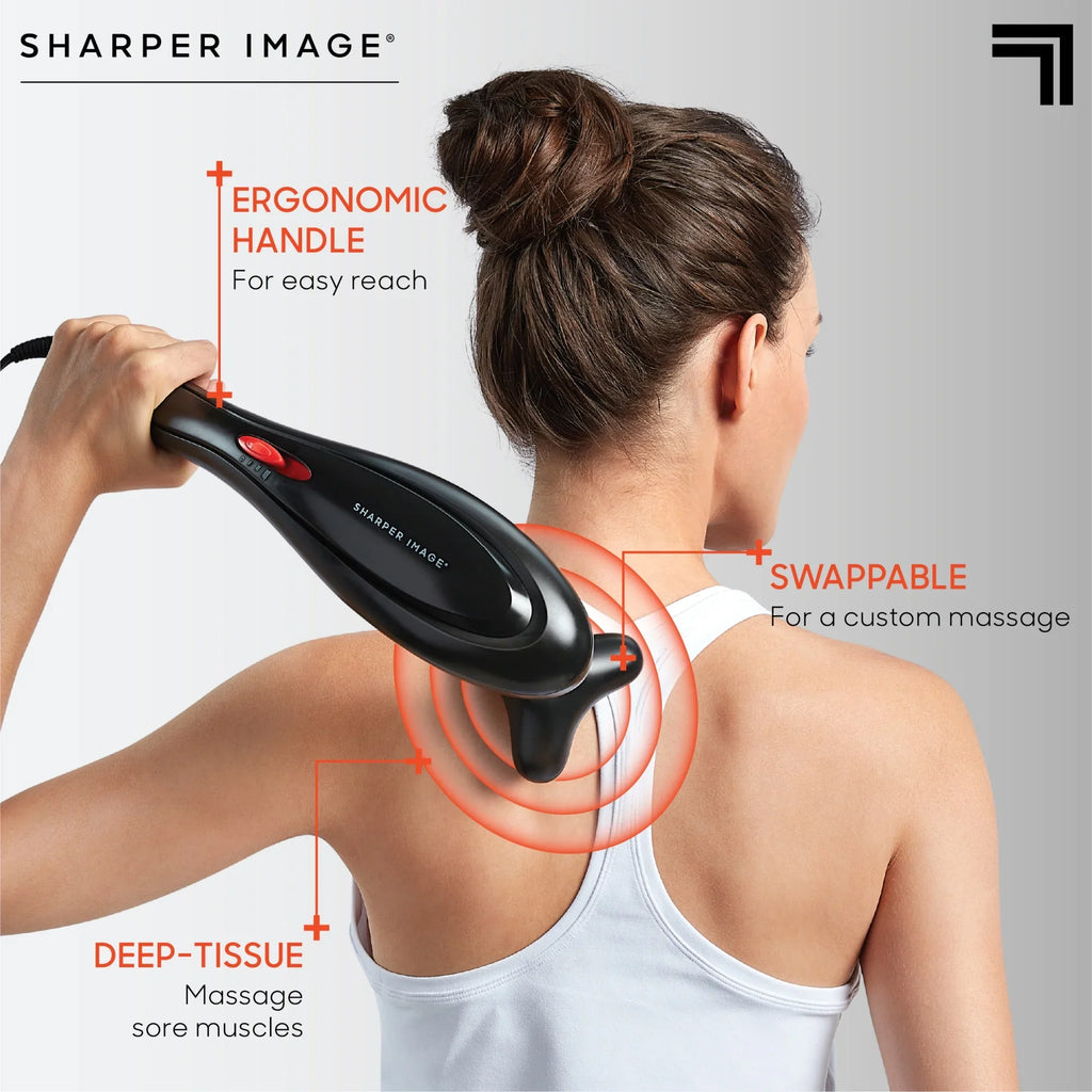 and and with Kneading Interchangeable Back Relaxation and with Sensation, Massage Heads, Soothing Personal Nodes for Heat, Neck Sharper Swappable Massager Image® Calming Deep-Tissue
