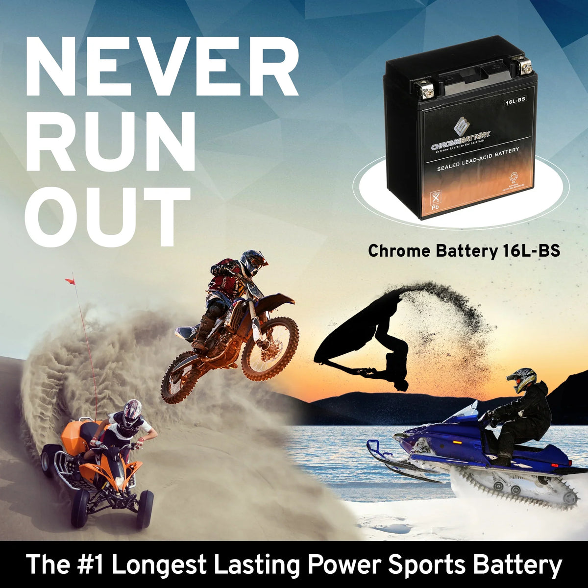 X2 230 Kawasaki Volt,14 YTX16L-BS Battery 1991 12 Ski Battery 650cc Jf650 Chrome Ah, CCA) for (16L-BS Jet