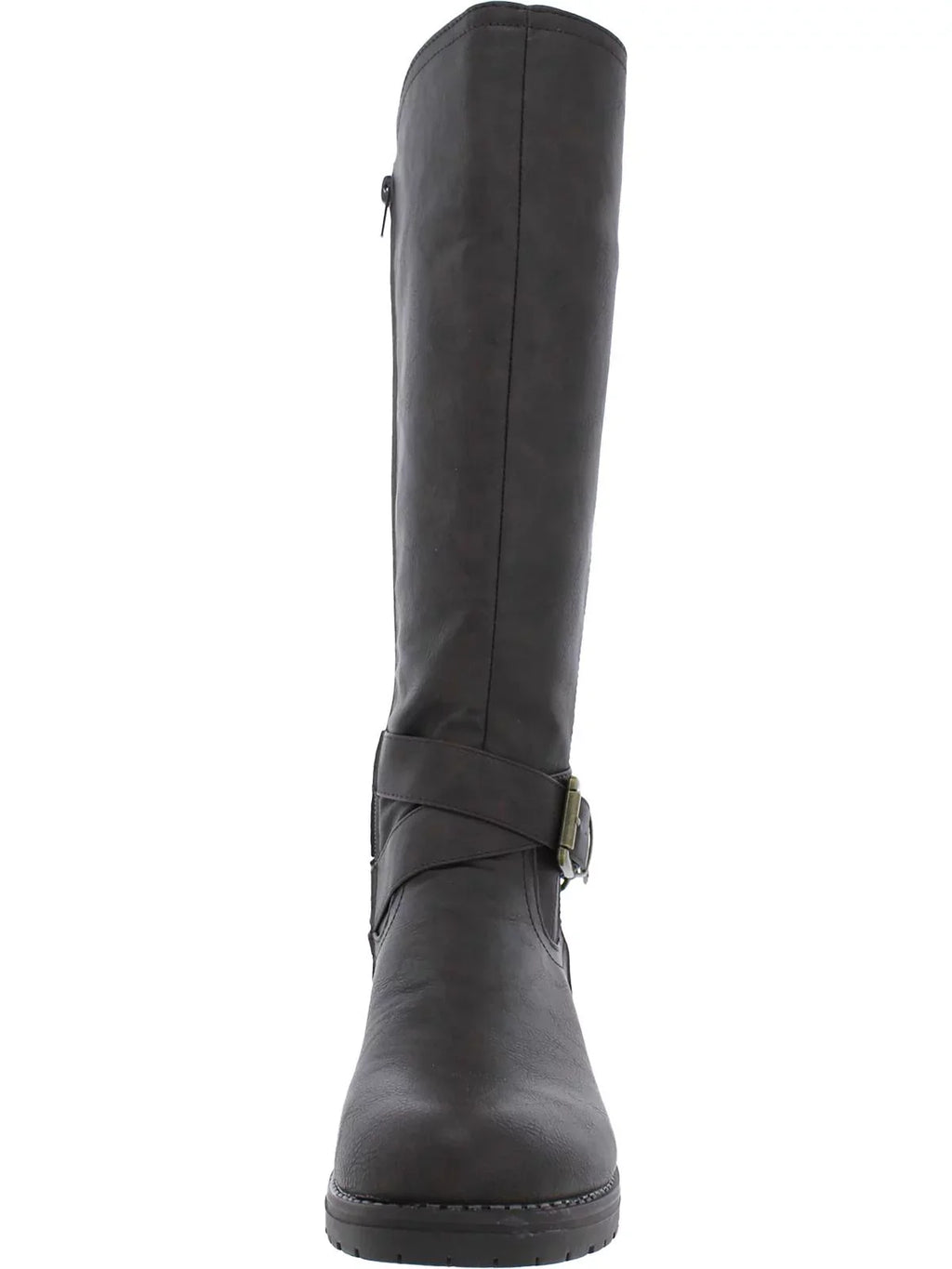 Knee-High Leather Shoes Boots Womens Tall G.C. Faux