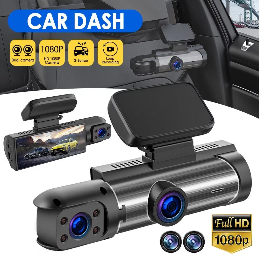 Monitor Camera Lens Cam HD Car Recorder 1080P Video G-sensor Dual Dash Parking Vtin