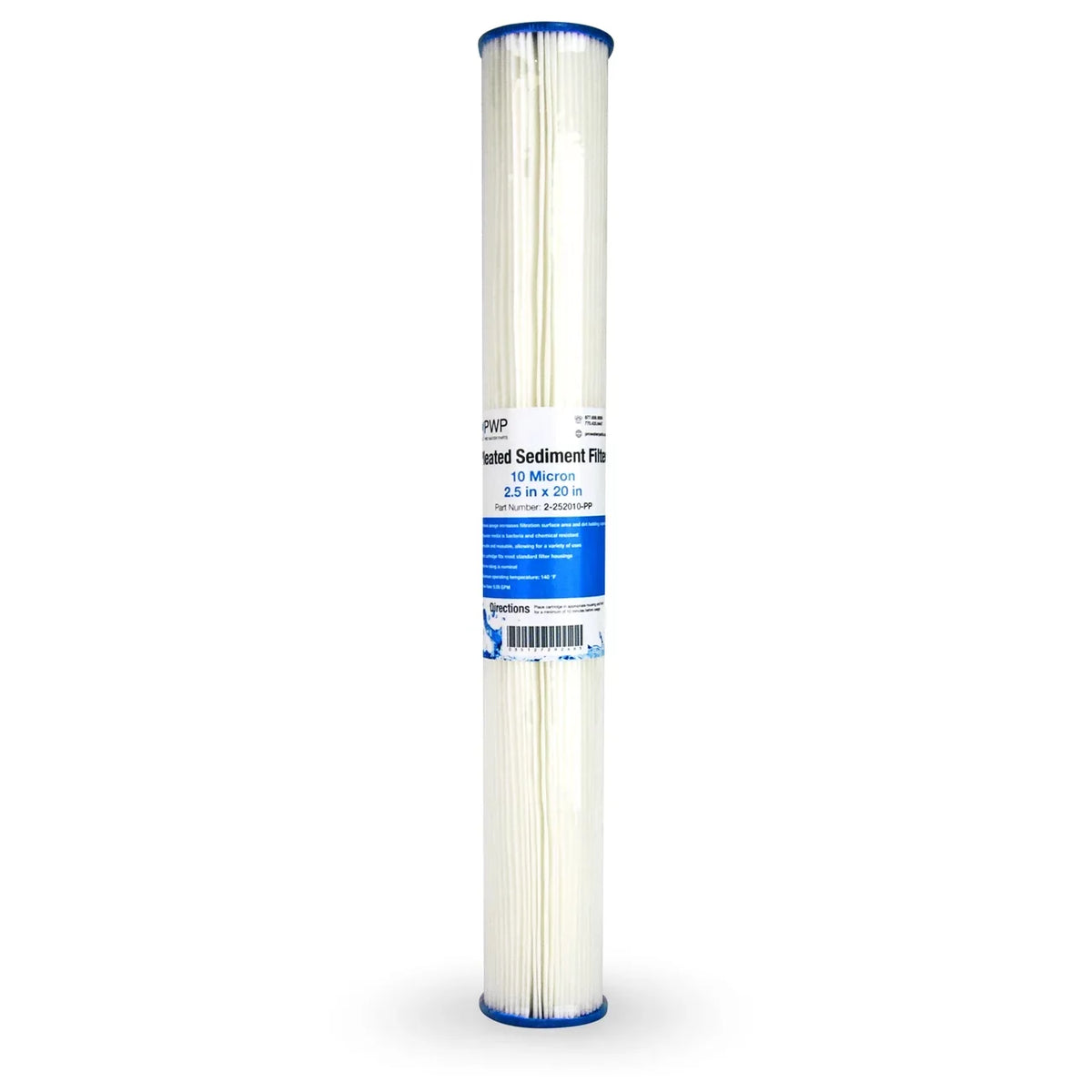 liquid Pleated Cartridge Pack micron 25 10 Filter Poly 20x2.5"