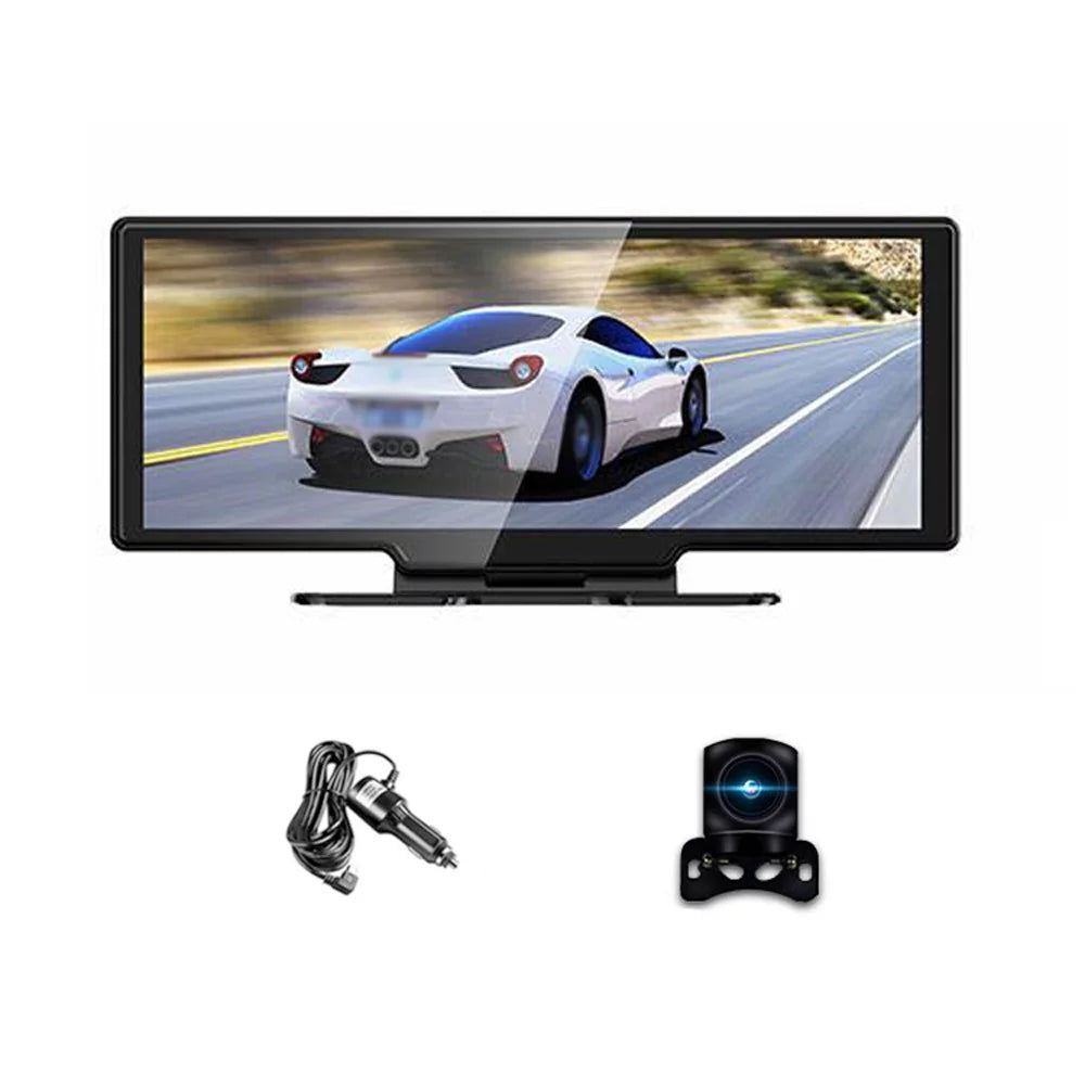 Carplay Hands-Free Camera Auto 4K Essential Recorder for Loop Rear & Recording, 10.26 Driving Pristin Android Dash Dash Touchscreen, Calling WiFi, Front Inch G-Sensing, DVR