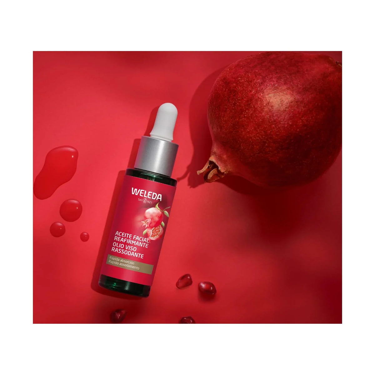 With Rich Plant And Aloe Extract Plumping Ounce, Moisturizer Oil, Care 1 Face Weleda Vera Fluid Pomegranate