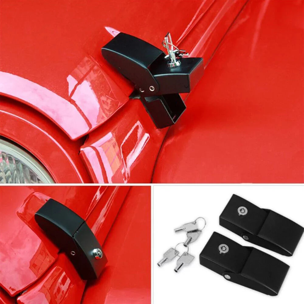 Stylish Locking Materials & - - Jeep Latch JK for JKU - Kit Hood Jahy2Tech Wrangler Pins Installation Strong High-grade Easy