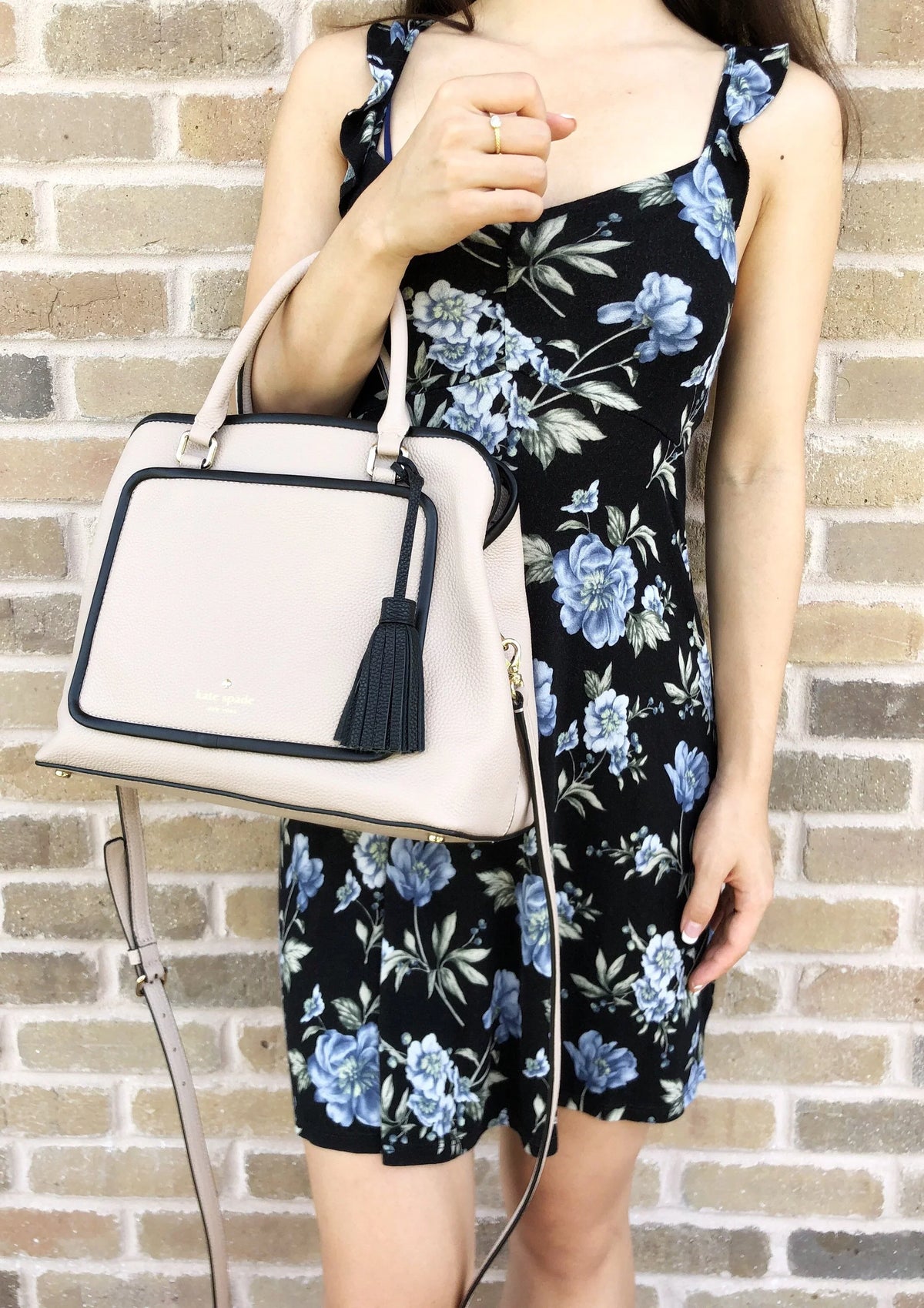 Ward Satchel Cloud Bag Evangelie Beige Rose Kate Tassel Place Spade