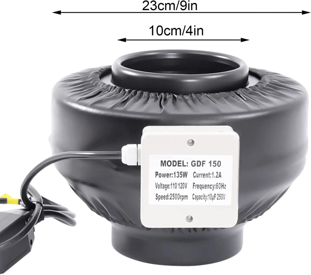 Inch Powerful FETCOI Speed Filter Grow Fan Grade Fanwith Booster & Fan with Industrial Controller Combinable Exhaust Tent Fan Carbon Duct 8 HEPA Filter Inline