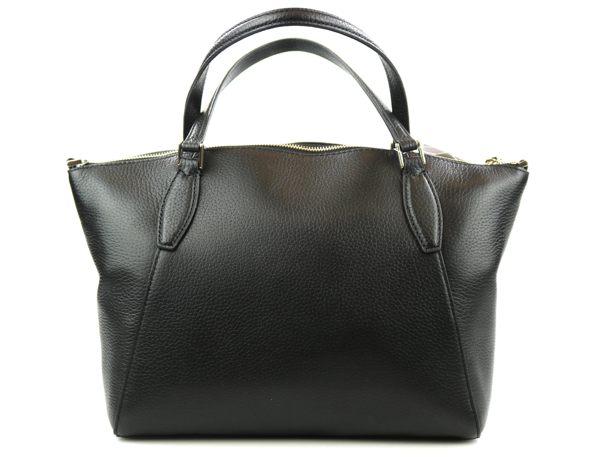 Medium Crossbody Monica Pebbled Black Kate Handbag Leather Bag Satchel Spade
