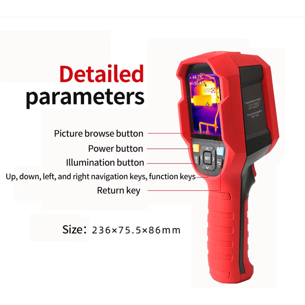 Daakro Handheld Imager UTi260B Camera Thermal Infrared IR Thermometer Imaging UNI-T