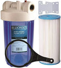 housing Micron with Cartridge liquid 5 10" Big Whole Pleated Sediment Blue Filter blue House clear transparent