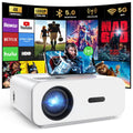 Movie Projector Theater with Bluetooth, and , AUOSHI Projector For Home Projector 5G/2.4G 1080P exterior , Video Portable Support 4K 12000LM Wifi Mini Projector