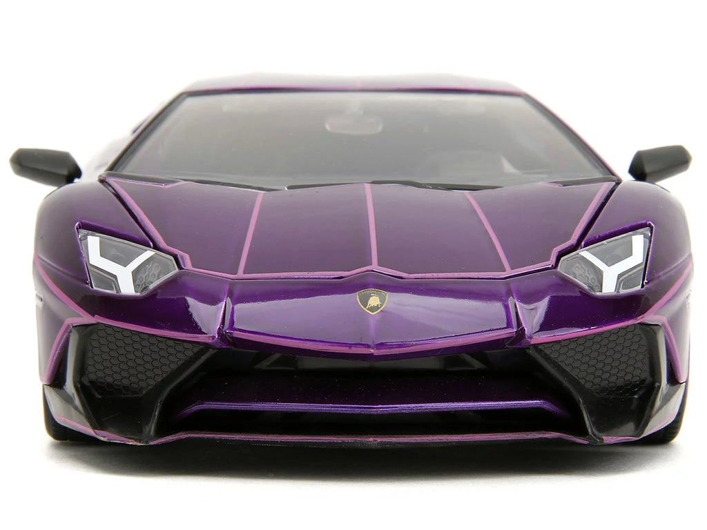 Slips" Candy Graphics Purple Pink Aventador with SV Series Model by Diecast Car 1/24 "Pink Lamborghini Jada