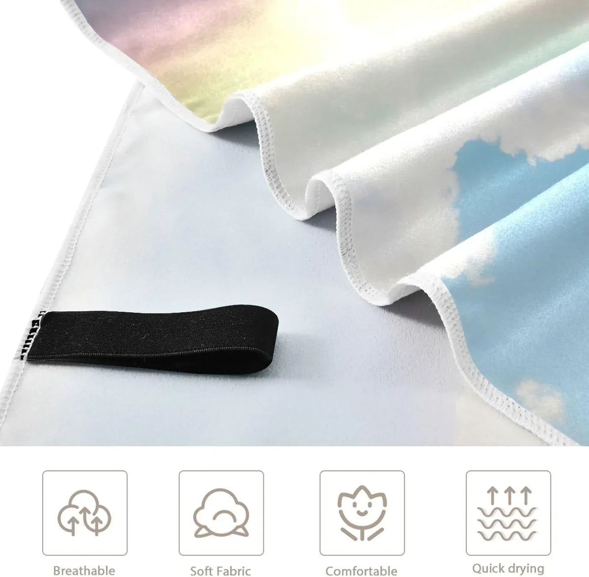 Swimming Travel Holiday（282） Oversized Quick Towel Compact Towel Rainbow Beautiful Beach Towels - for Camping Bestwell - Absorbent Lightweight Dry Super