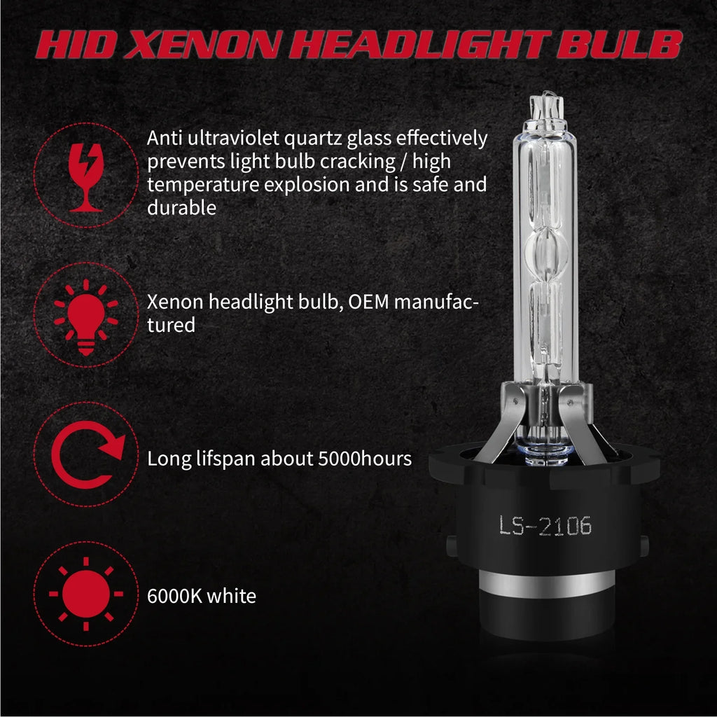 Headlight 2008 2X 2015 2012 ES350 2009 Hid Low 2010 for D4S 2014 White 2013 6000K 2011 Beam 2007 Lexus Bulbs