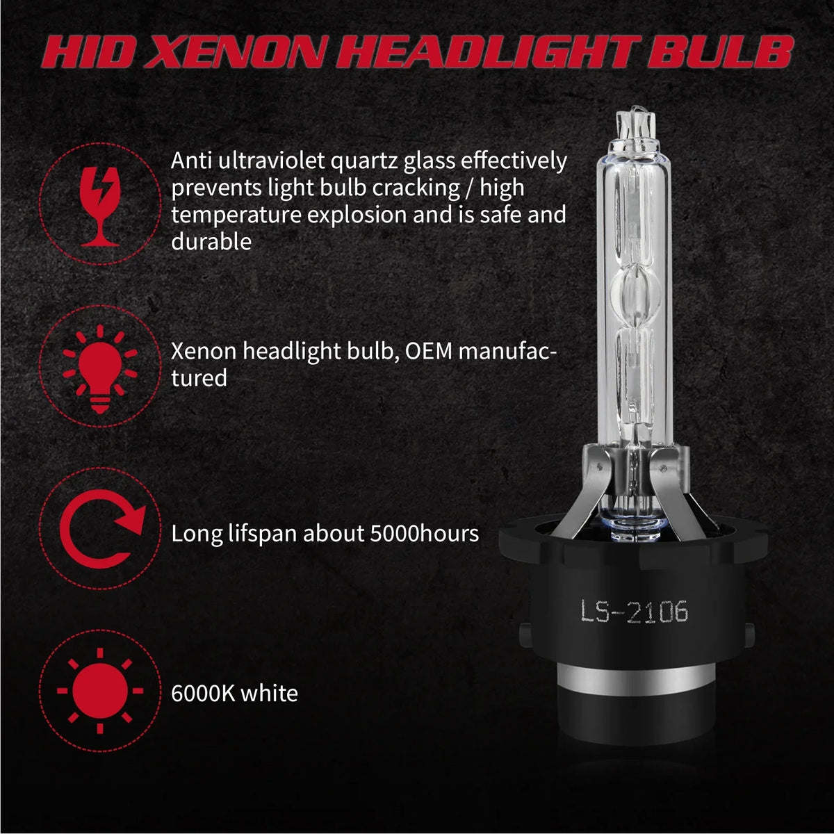 Headlight 2008 2X 2015 2012 ES350 2009 Hid Low 2010 for D4S 2014 White 2013 6000K 2011 Beam 2007 Lexus Bulbs