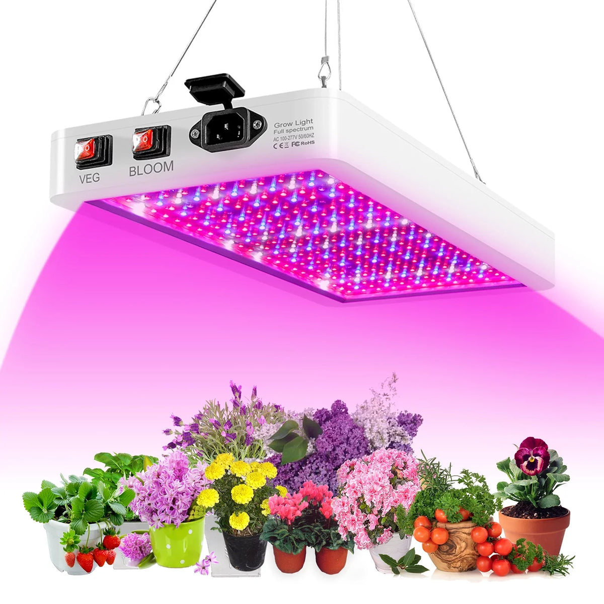Ideal IP65 Switch Greenhouse Grow Aibecy Seedlings Spectrum 2000W Dual for Waterproof for Full Light Plants LED Indoor Flowers