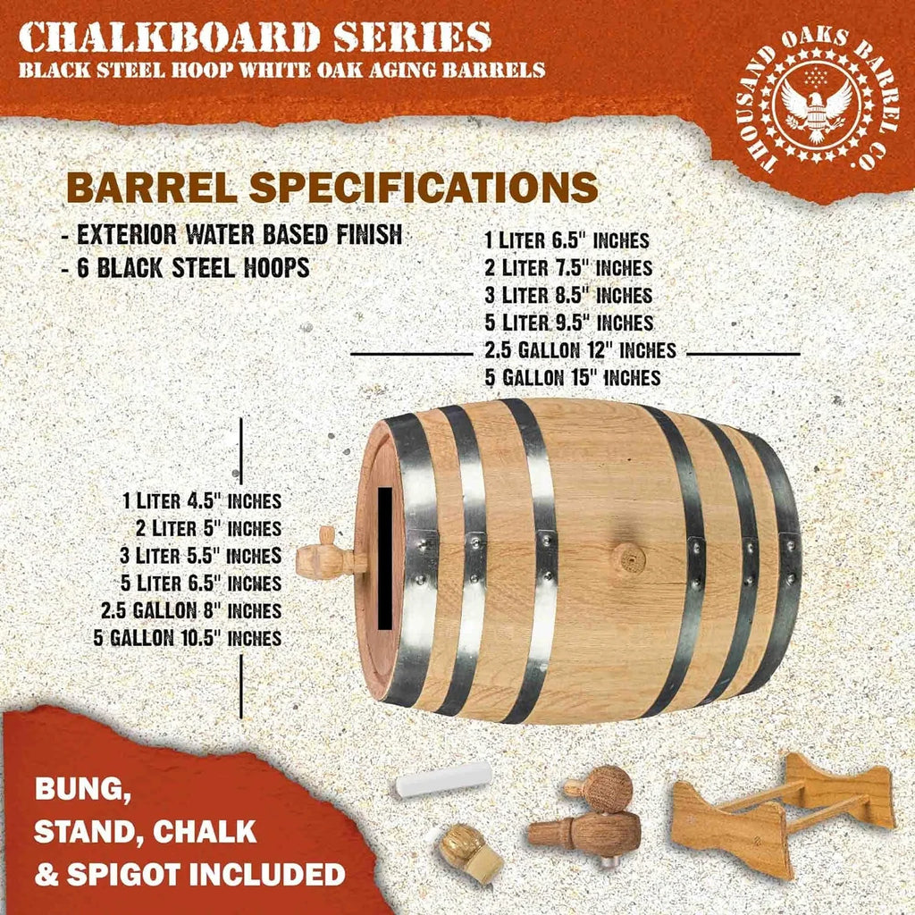 Sauce - Whiskey, For (2 - Home Front Bar Barrel Keg With American Liter) Mini By Stch, Charred Oak Hot cktails, Bourbon, Der Chalkboard Gin, Aging .