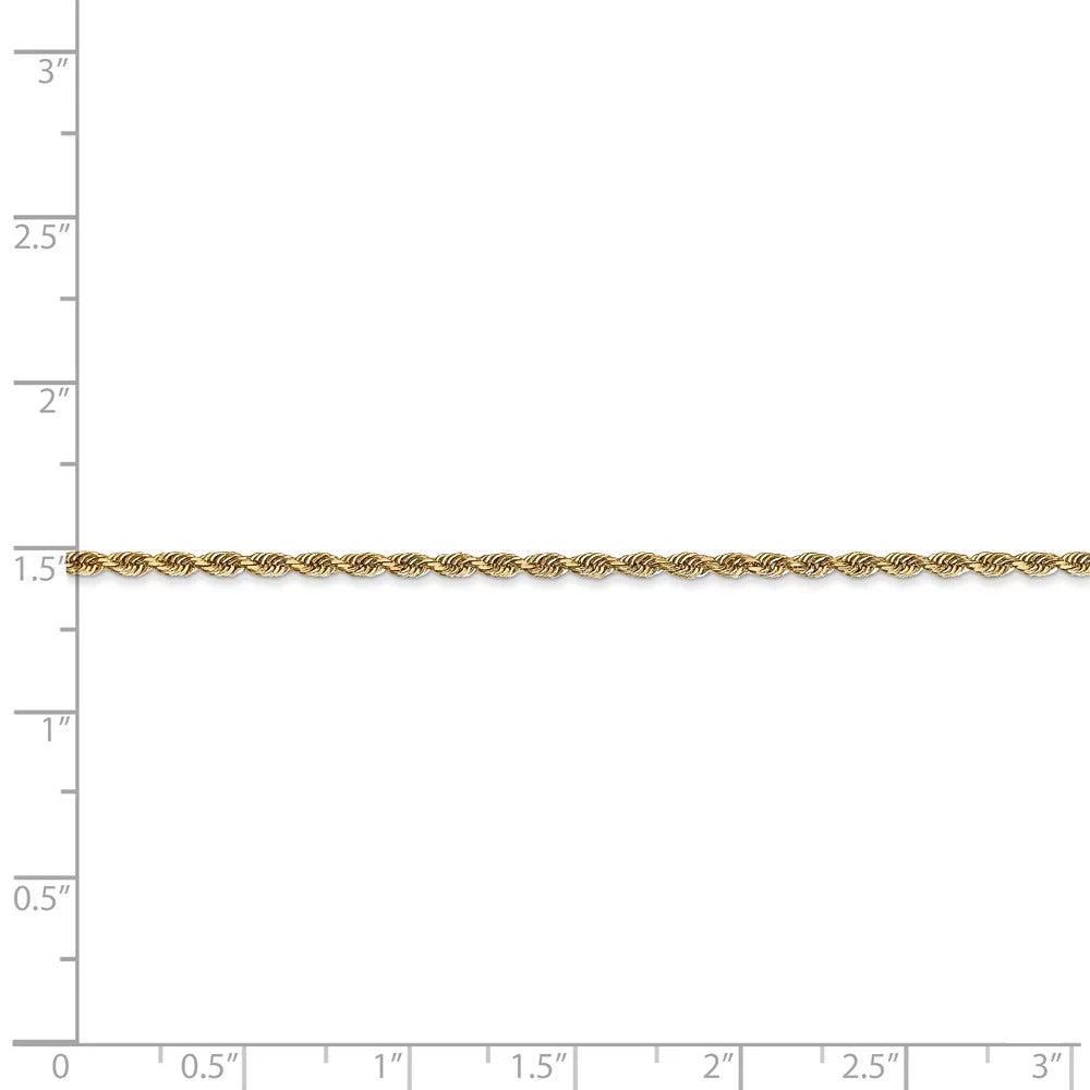 Teens; Diamond Chain for Cut and Yellow Gold Women 2.00mm Chain and Bracelet; 14kt for Rope Quadruple Adults Real Men