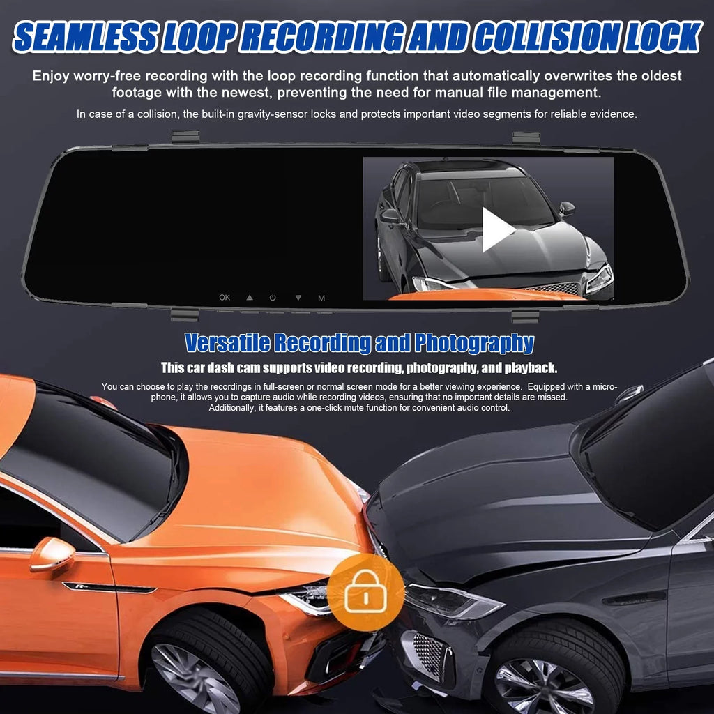 Dual Inch Rear Dash Dual Dazzduo Radars Cam Dash Dash 1080P Support Camera Reverse DVR Reco Rear Apexeon Inch Screen Camera Dash Camera,Camera 4.3 Rear 4.3