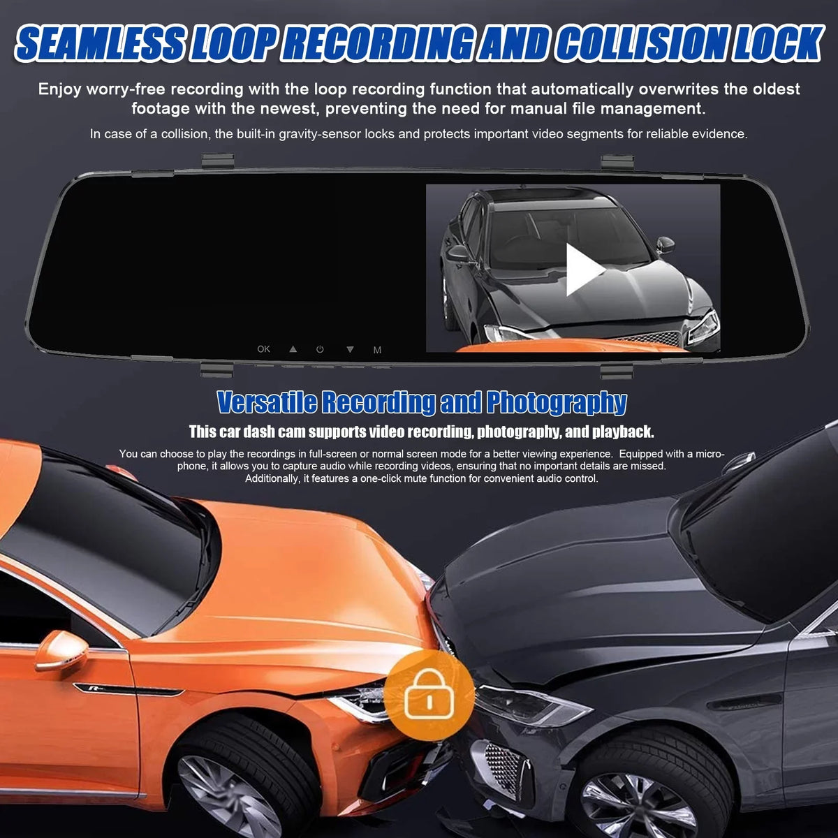 Dual Inch Rear Dash Dual Dazzduo Radars Cam Dash Dash 1080P Support Camera Reverse DVR Reco Rear Apexeon Inch Screen Camera Dash Camera,Camera 4.3 Rear 4.3