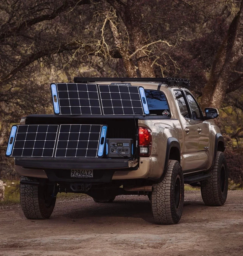 built-in 100 with Watts Monocrystalline USB-A One USB-C Solar Panel and Portable ports SolarPower GENEVERSE