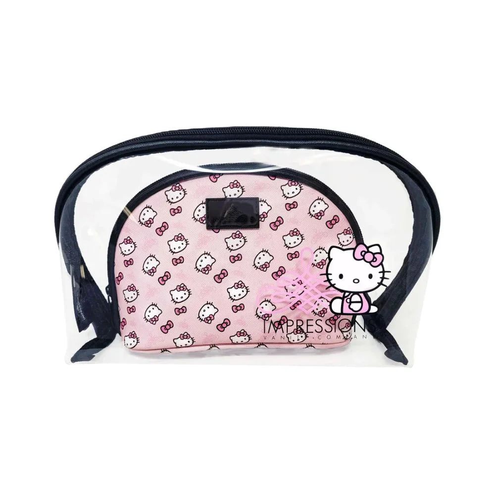 Nested for Pcs Makeup Kitty Travel Clutch (Pink) Purses, Holding Hello Impressions Bag Vanity 2 Makeup