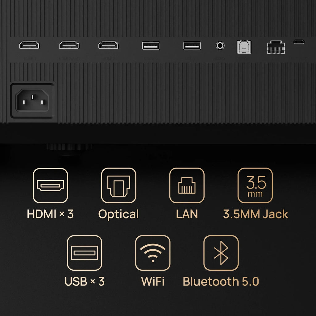 Harman Speakers, Throw Android Short Ultra 4K TV Laser AURA OS XGIMI with Projector Kardon