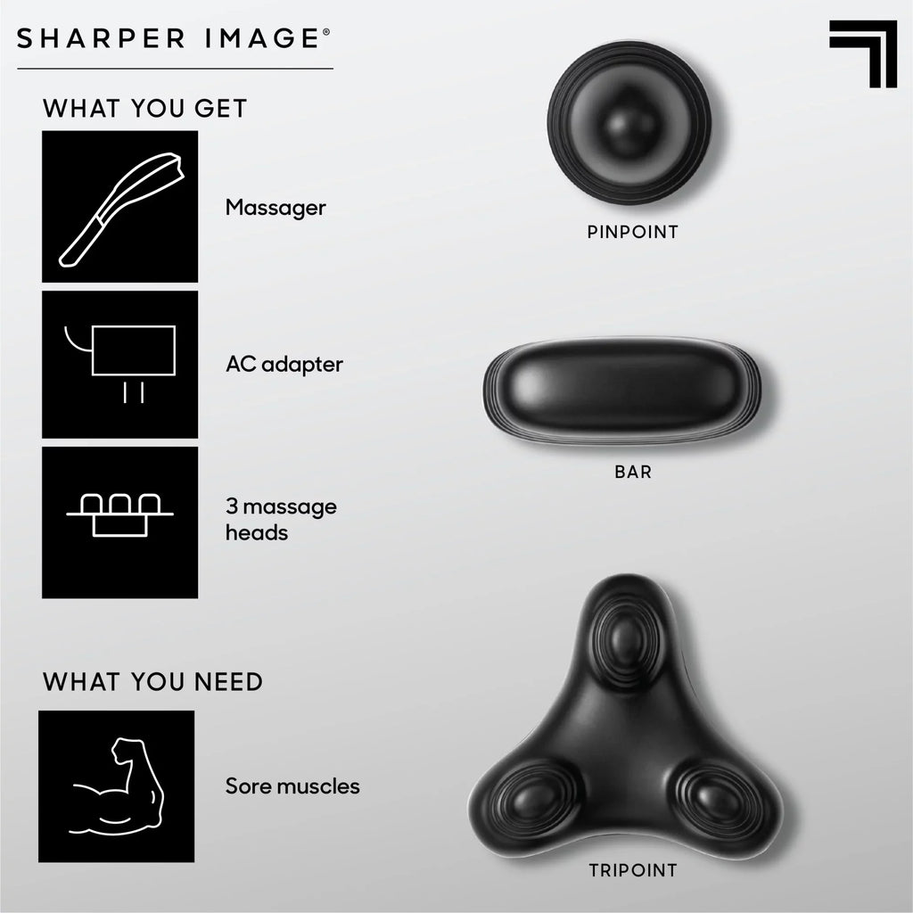 and and with Kneading Interchangeable Back Relaxation and with Sensation, Massage Heads, Soothing Personal Nodes for Heat, Neck Sharper Swappable Massager Image® Calming Deep-Tissue